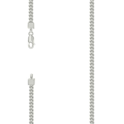 925 Silver Hollow Franco Chain Silver 2.5mm
