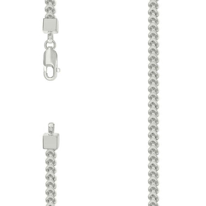 925 Silver Hollow Franco Chain Silver 3.5mm