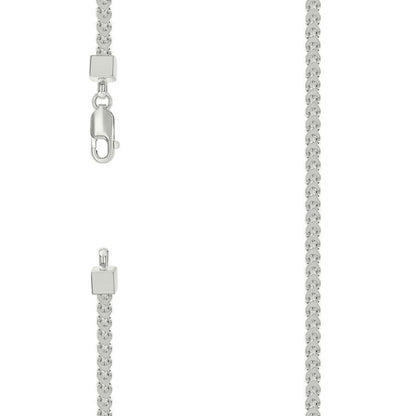 925 Silver Hollow Franco Chain Silver 3mm