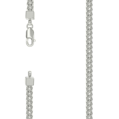 925 Silver Hollow Franco Chain Silver 4.2mm
