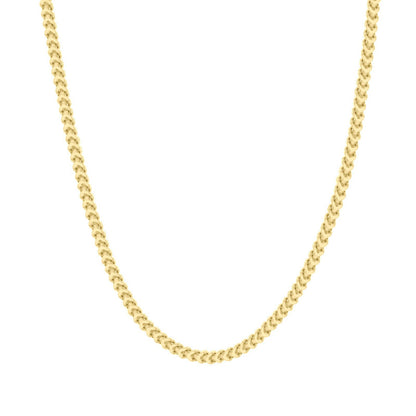925 Silver Hollow Franco Chain Yellow 2.5mm