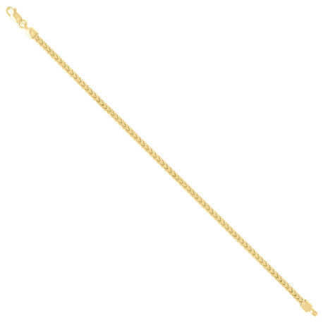 925 Silver Hollow Franco Chain Yellow 2.7mm