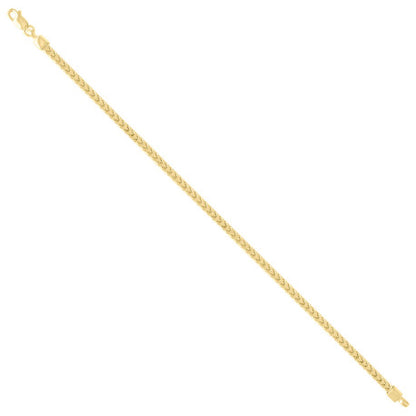 925 Silver Hollow Franco Chain Yellow 2.7mm
