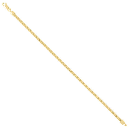 925 Silver Hollow Franco Chain Yellow 2.7mm