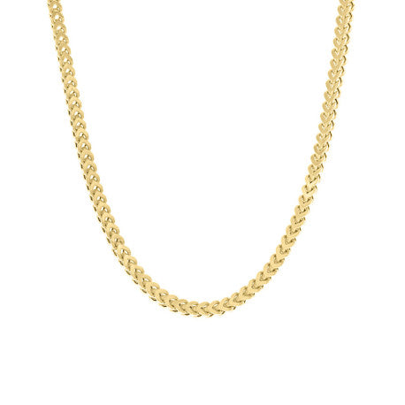 925 Silver Hollow Franco Chain Yellow 3.5mm