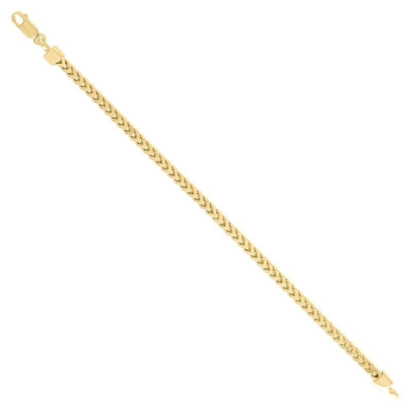 925 Silver Hollow Franco Chain Yellow 3.5mm