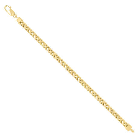 925 Silver Hollow Franco Chain Yellow 5.4mm