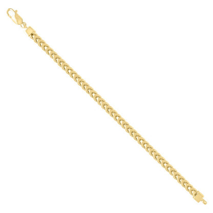 925 Silver Hollow Franco Chain Yellow 5.4mm