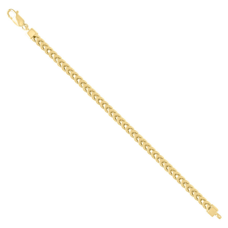 925 Silver Hollow Franco Chain Yellow 5.4mm