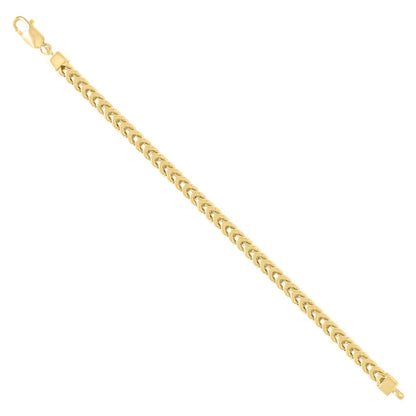 925 Silver Hollow Franco Chain Yellow 5.4mm