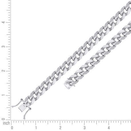 925 Silver Hollow Miami Cuban Chain 11mm