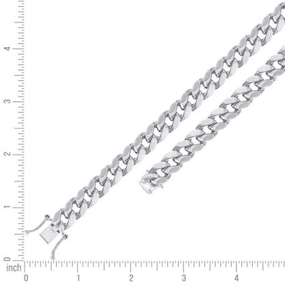 925 Silver Hollow Miami Cuban Chain 11mm