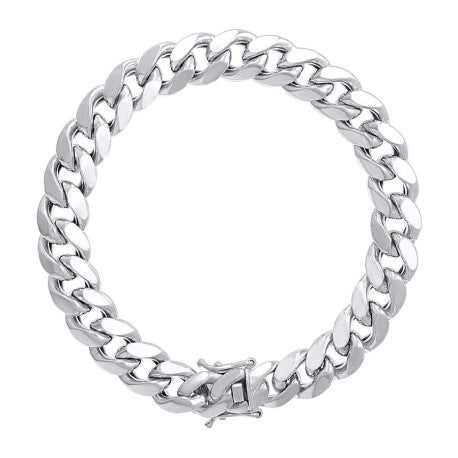 925 Silver Hollow Miami Cuban Chain 11mm