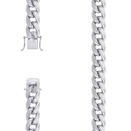 925 Silver Hollow Miami Cuban Chain 12.5mm
