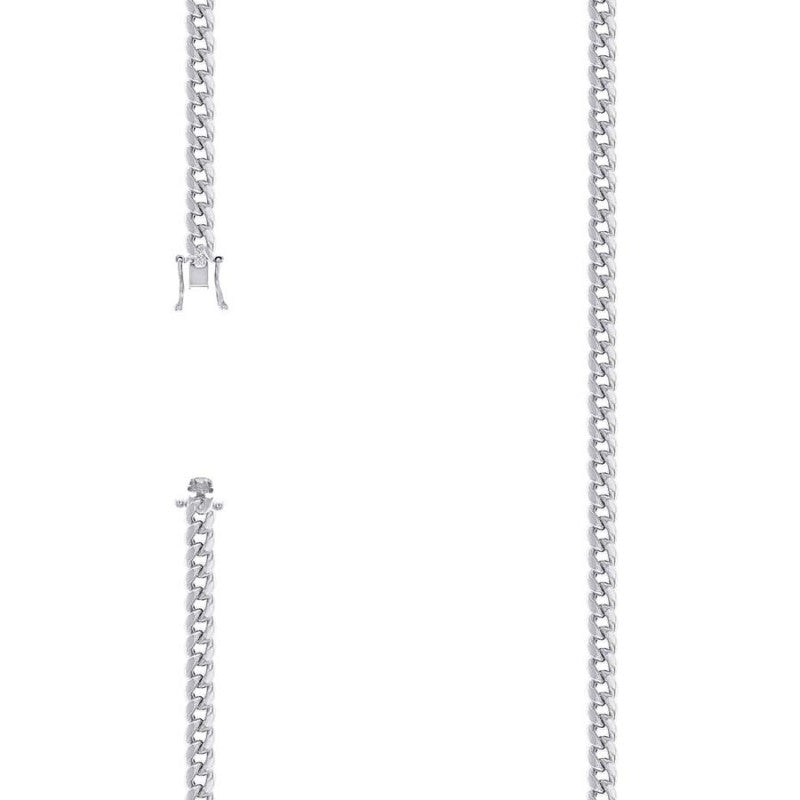 925 Silver Hollow Miami Cuban Chain 4.1mm