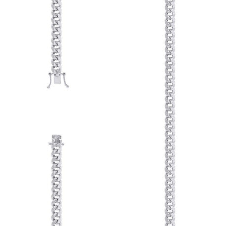 925 Silver Hollow Miami Cuban Chain 5.2mm