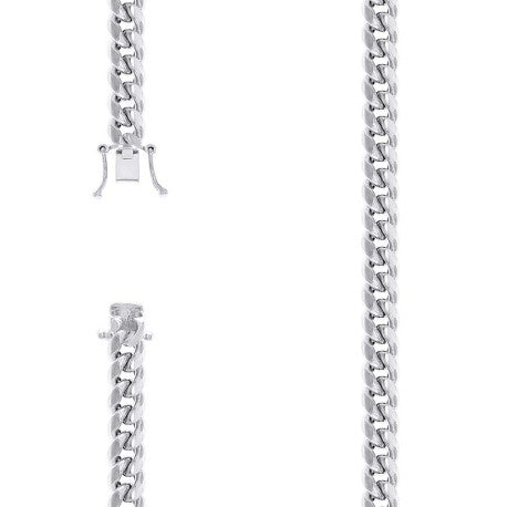925 Silver Hollow Miami Cuban Chain 9mm