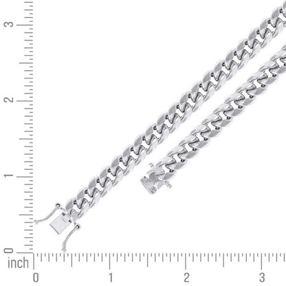 925 Silver Hollow Miami Cuban Chain 9mm