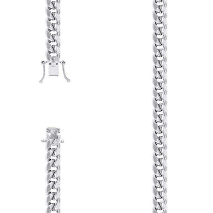925 Silver Hollow Miami Cuban Chain 9mm