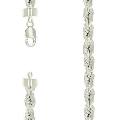 925 Silver Hollow Rope Chain 10mm