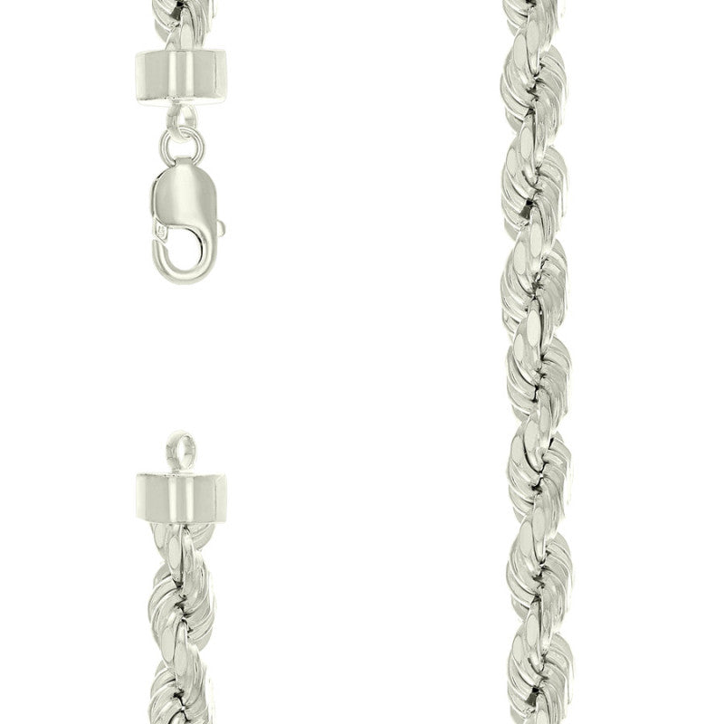 925 Silver Hollow Rope Chain 10mm