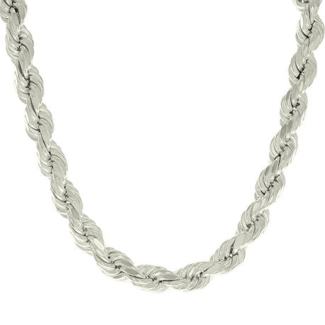 925 Silver Hollow Rope Chain 10mm