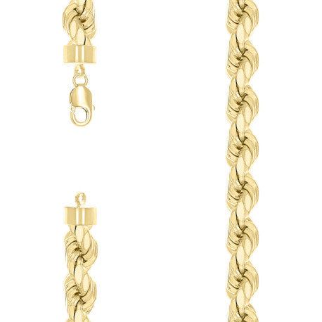 925 Silver Hollow Rope Chain 11mm