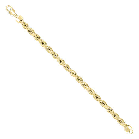 925 Silver Hollow Rope Chain 11mm