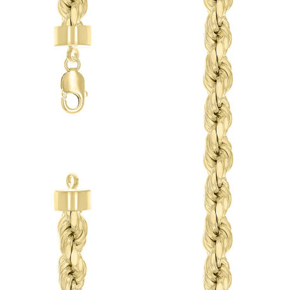 925 Silver Hollow Rope Chain 12mm