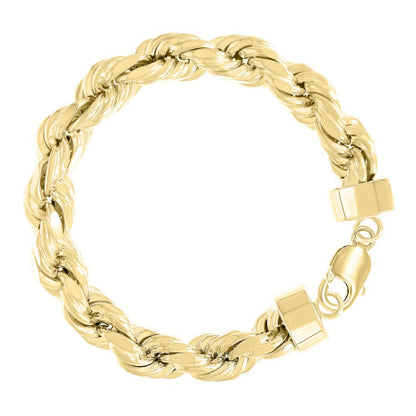 925 Silver Hollow Rope Chain 12mm