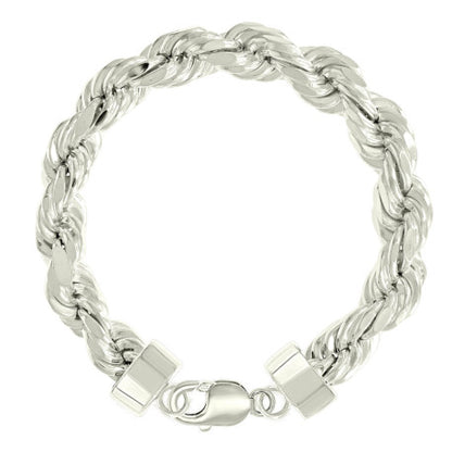 925 Silver Hollow Rope Chain 12mm