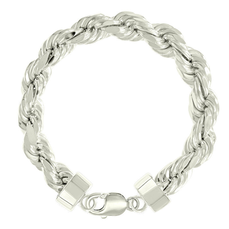 925 Silver Hollow Rope Chain 12mm