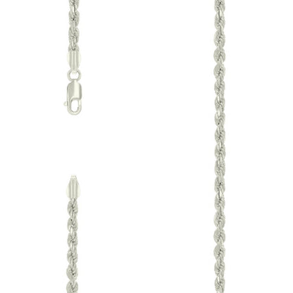 925 Silver Hollow Rope Chain 3.5mm