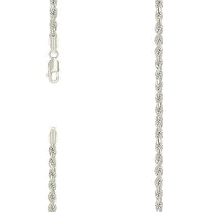 925 Silver Hollow Rope Chain 3.5mm