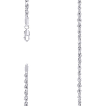 925 Silver Hollow Rope Chain 3.5mm