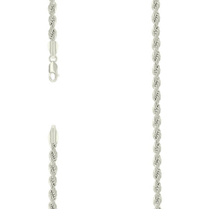 925 Silver Hollow Rope Chain 3mm