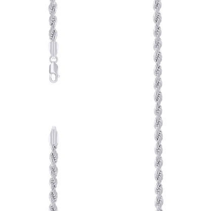 925 Silver Hollow Rope Chain 3mm