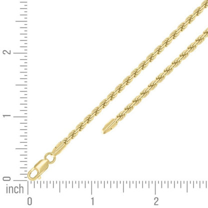 925 Silver Hollow Rope Chain 3mm