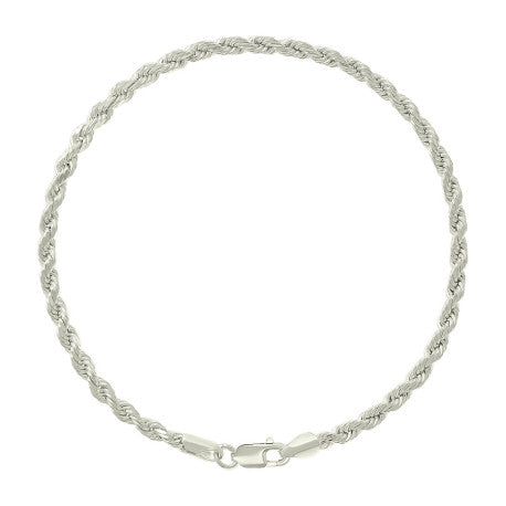 925 Silver Hollow Rope Chain 3mm