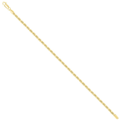 925 Silver Hollow Rope Chain 3mm