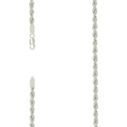 925 Silver Hollow Rope Chain 3mm
