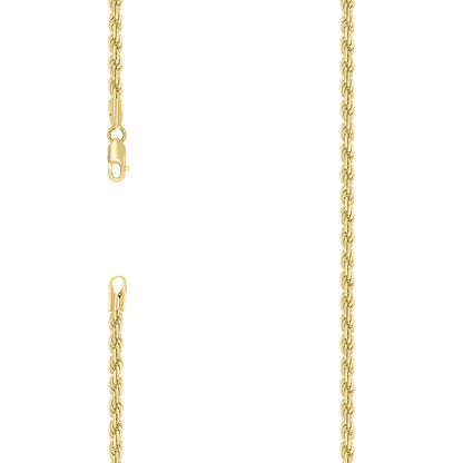925 Silver Hollow Rope Chain 4mm