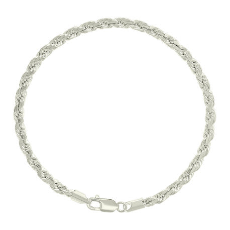 925 Silver Hollow Rope Chain 4mm