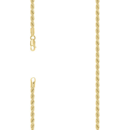 925 Silver Hollow Rope Chain 4mm