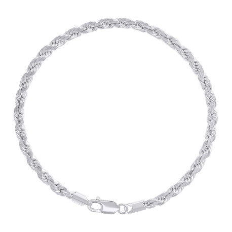 925 Silver Hollow Rope Chain 4mm