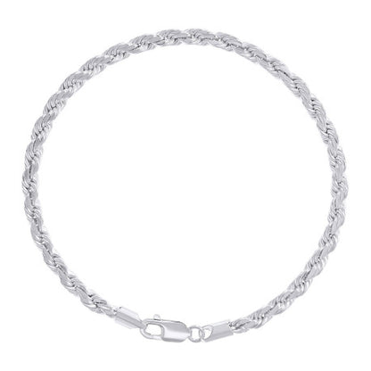 925 Silver Hollow Rope Chain 4mm