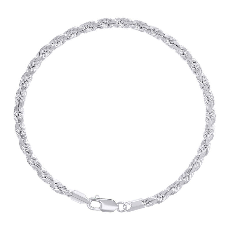 925 Silver Hollow Rope Chain 4mm