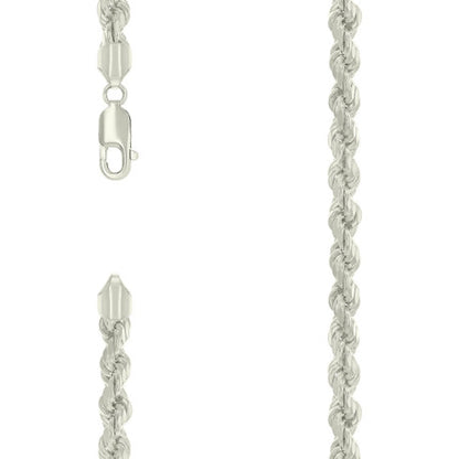 925 Silver Hollow Rope Chain 5.3mm