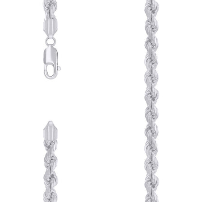 925 Silver Hollow Rope Chain 5.3mm