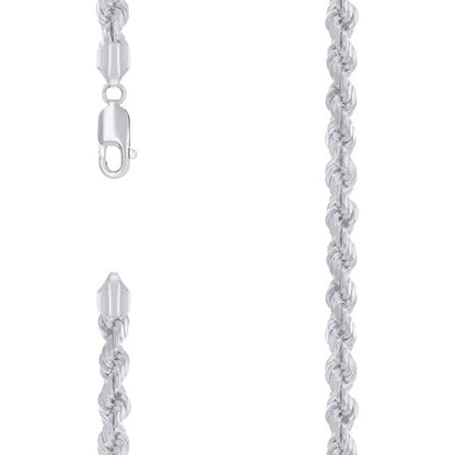 925 Silver Hollow Rope Chain 5.3mm